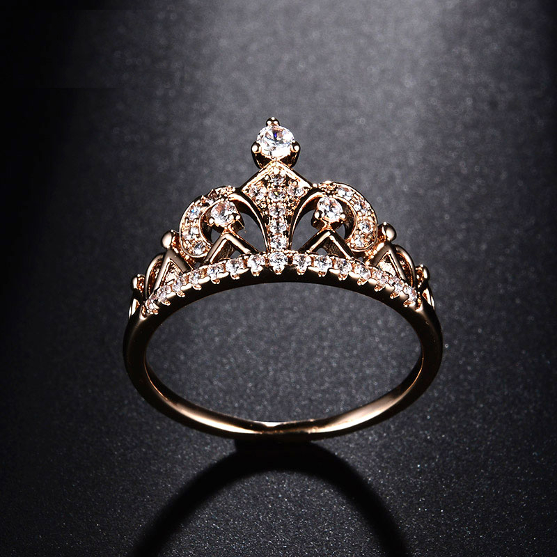 Princess Crown Ring Cubic Zirconia