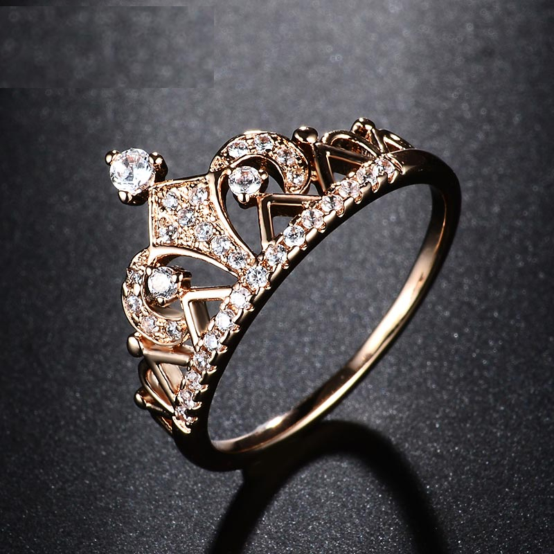 Princess Crown Ring Cubic Zirconia