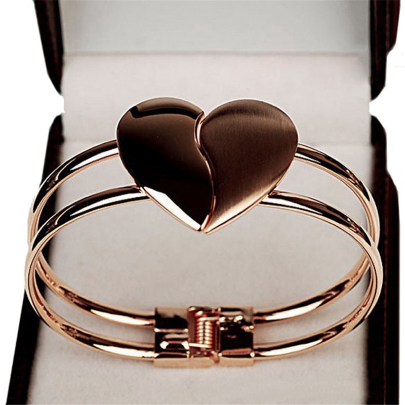 Heart Bracelet Handcuff Style