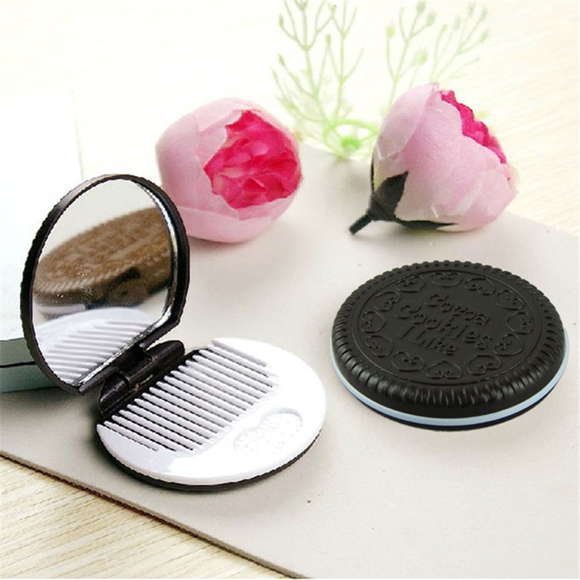 Pocket Mirror Comb Cookie Design