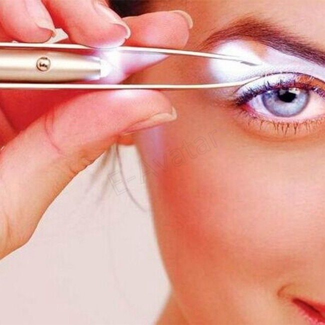 Eyebrow Tweezers with LED Light