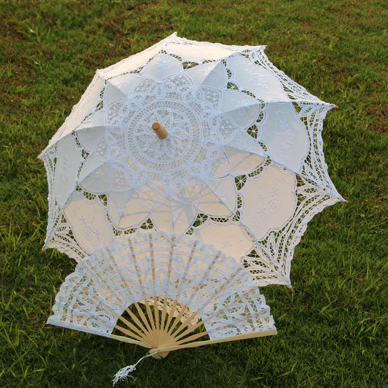 Wedding Umbrella and Fan Set