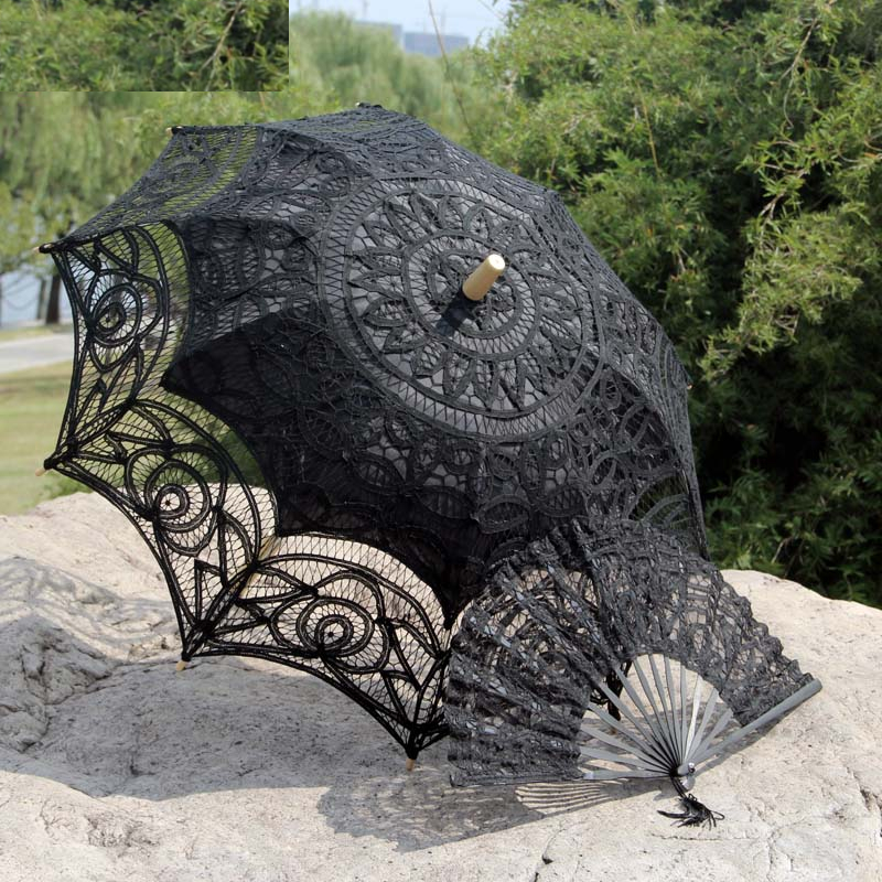 Wedding Umbrella and Fan Set