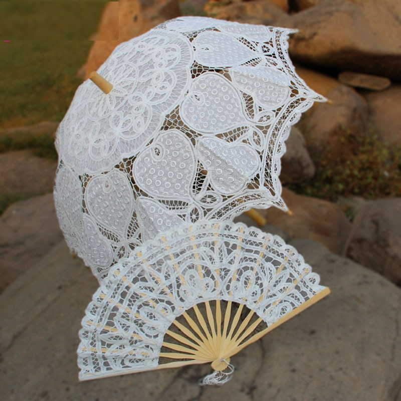 Wedding Umbrella and Fan Set