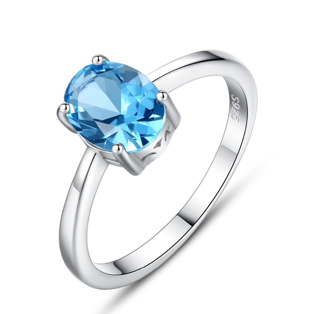 Blue Topaz Rings Women’s Jewelry