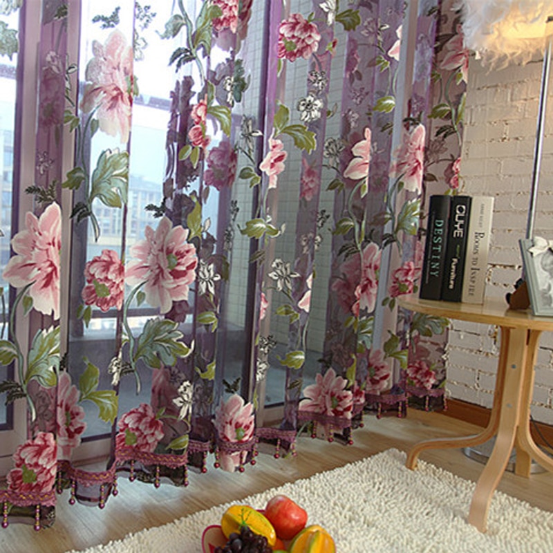 Floral Curtains Luxurious Panel Draperies