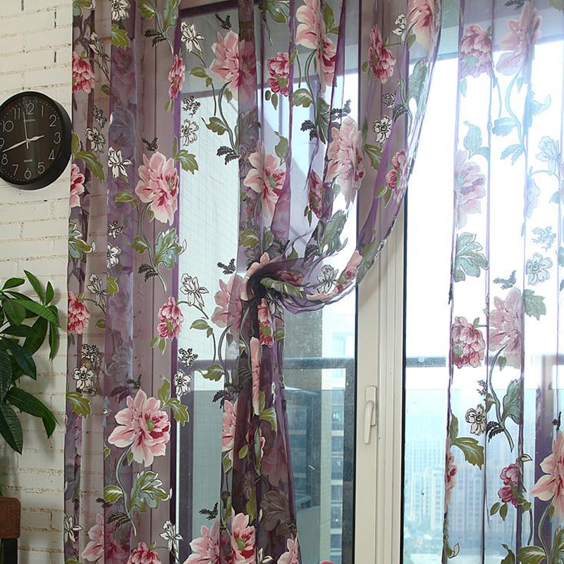 Floral Curtains Luxurious Panel Draperies