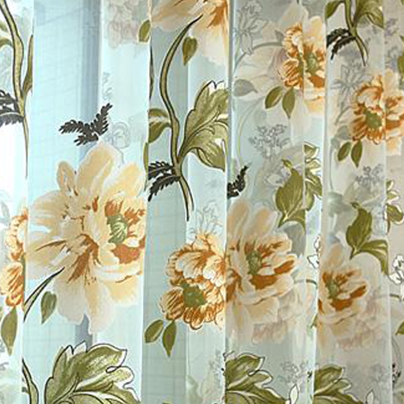 Floral Curtains Luxurious Panel Draperies