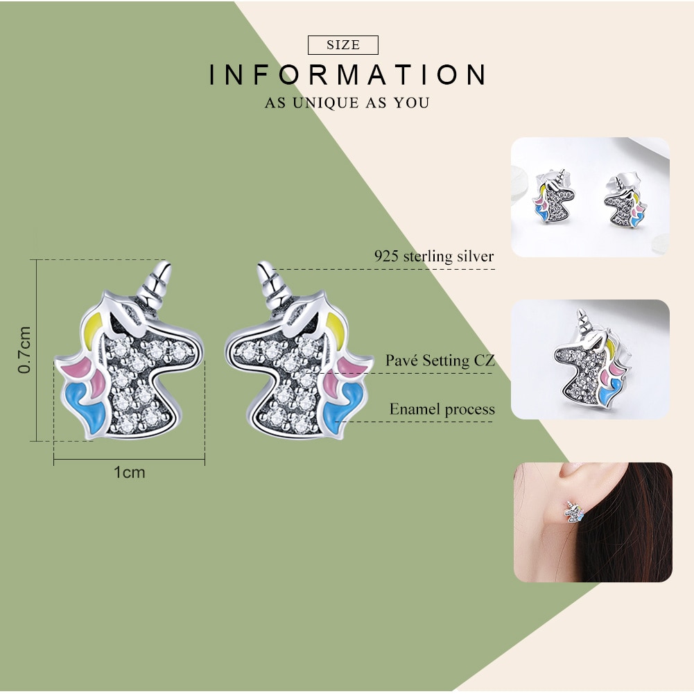 Unicorn Earrings Ladies Fashion Jewelry