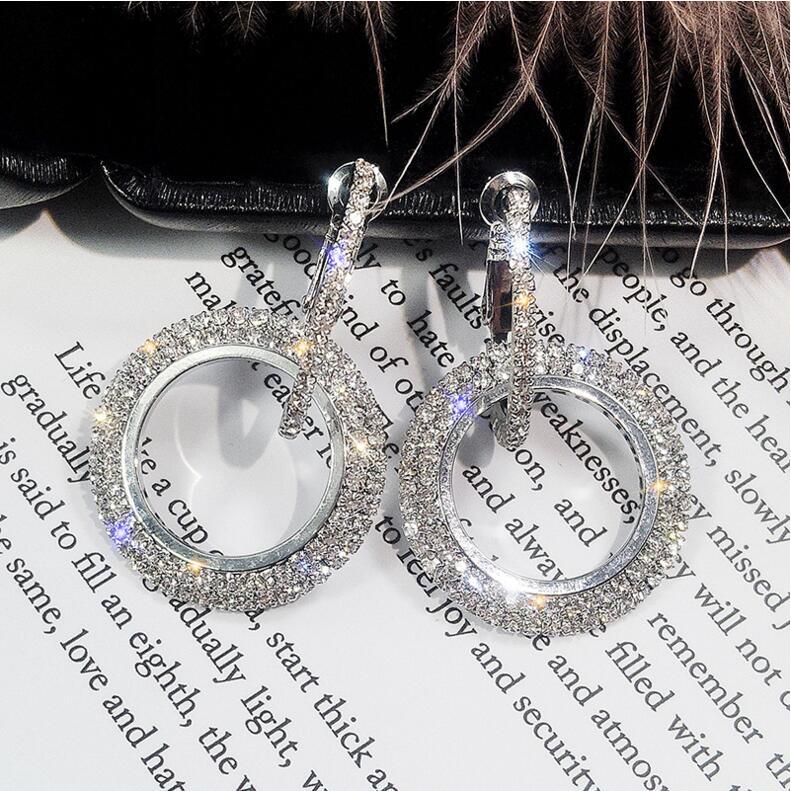 Stylish Earrings Ladies Crystal Jewelry