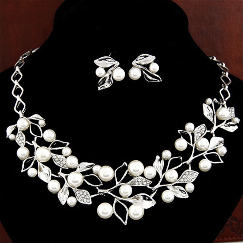 Bridal Jewelry Set Fancy Pearls