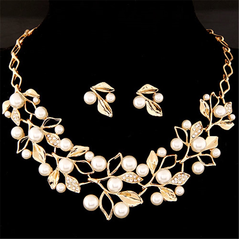 Bridal Jewelry Set Fancy Pearls