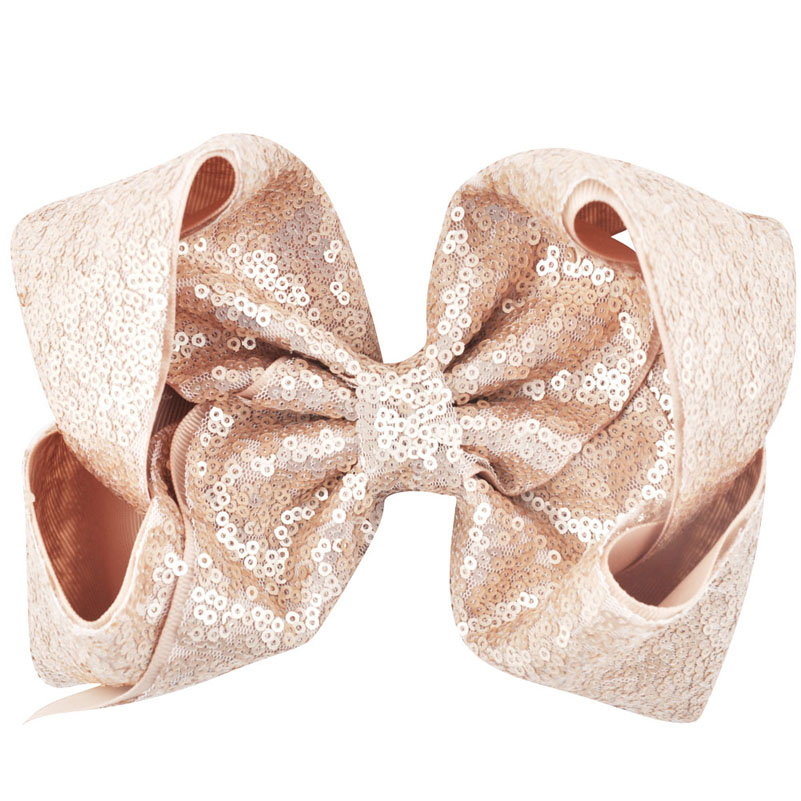 Hair Ribbon 8 Inch Sequin Bow Clip