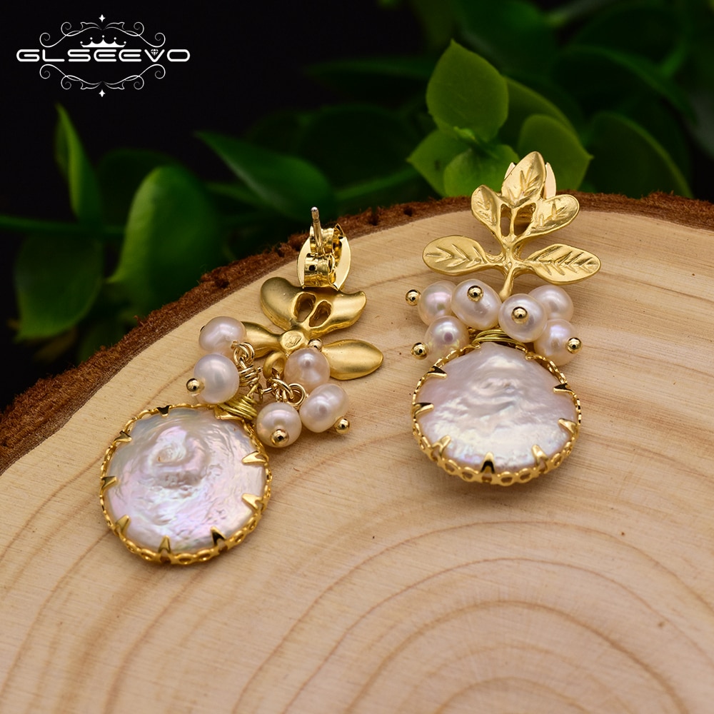 Pearl Drop Earrings Baroque Jewelry