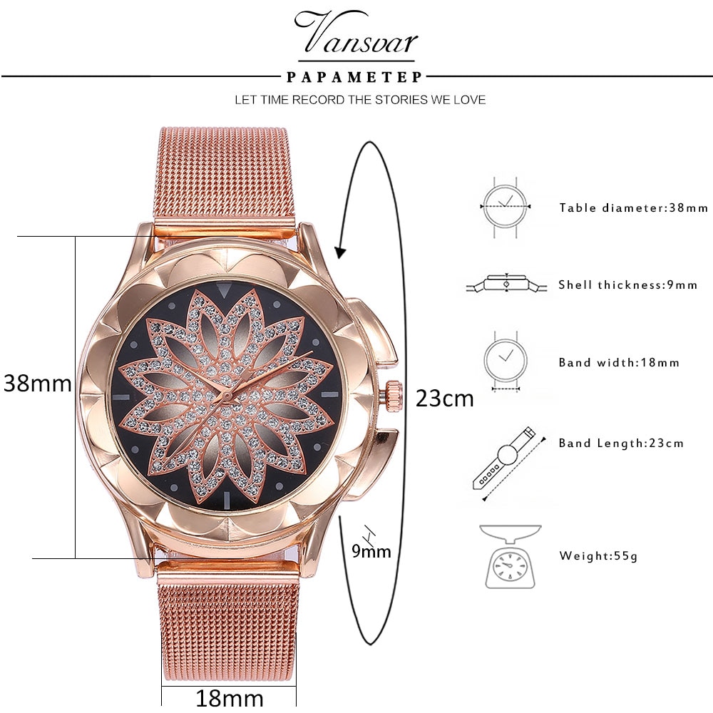 Rose Gold Watch Women’s Accessories