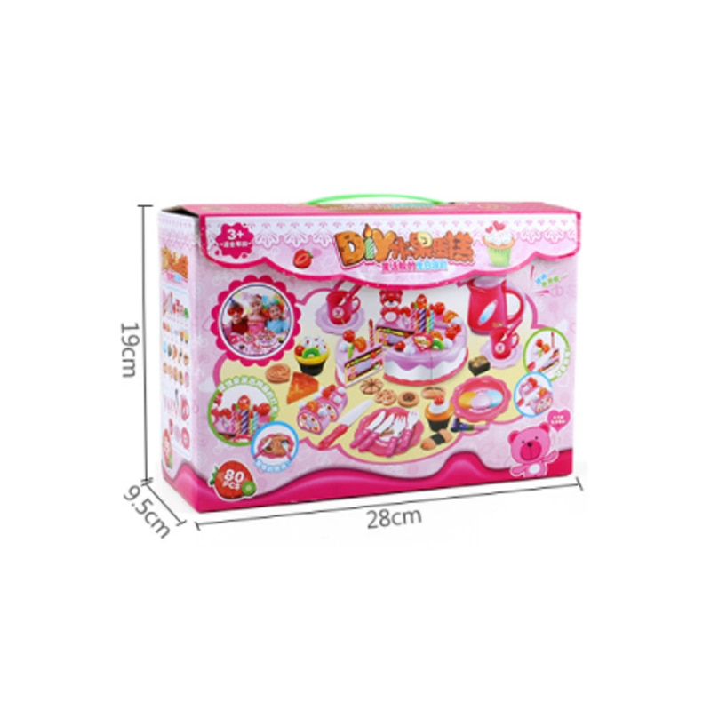 Toy Kitchen Set Cutting Birthday Cake