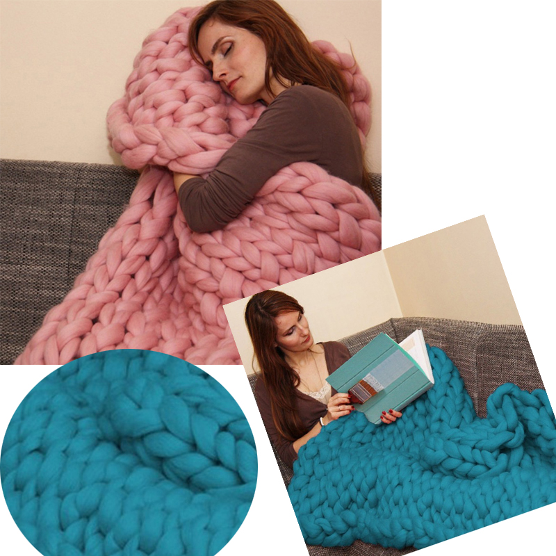 Giant Knit Blanket Acrylic Fabric