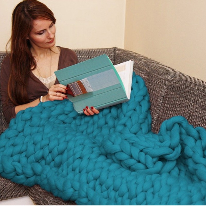 Giant Knit Blanket Acrylic Fabric