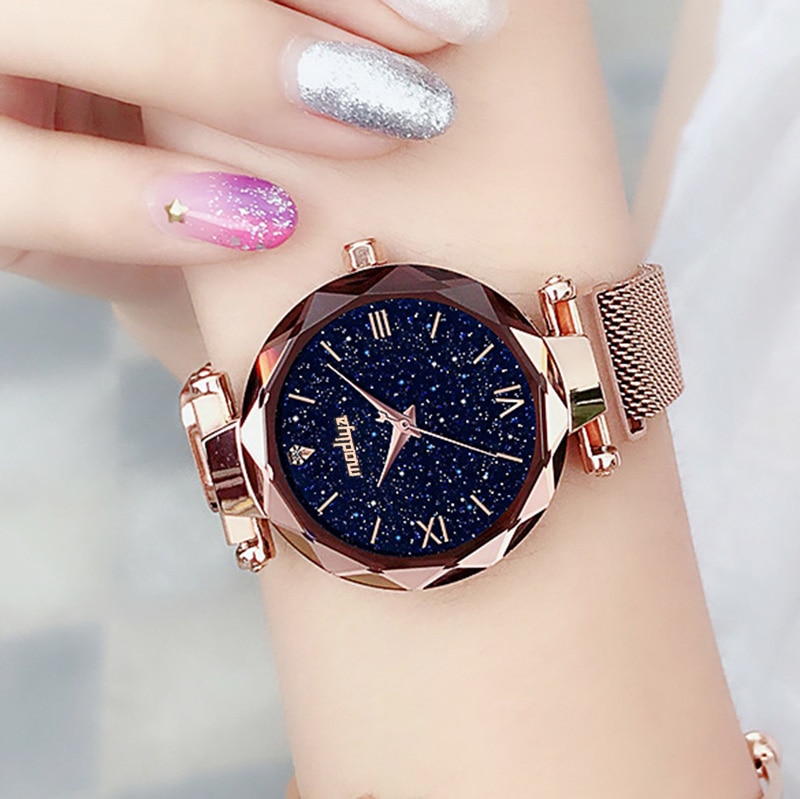 Luxury Watches Mesh Strap Wristwatch