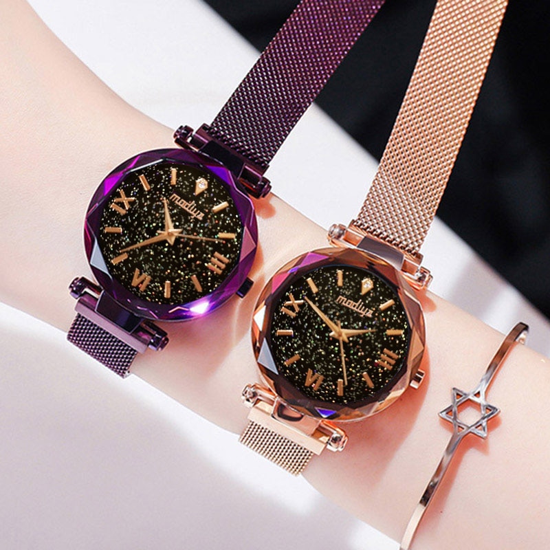 Luxury Watches Mesh Strap Wristwatch