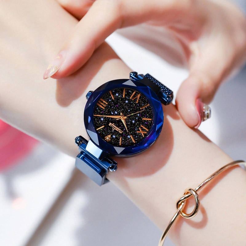 Luxury Watches Mesh Strap Wristwatch