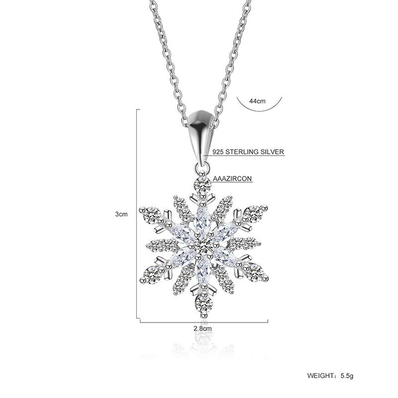 Snowflake Necklace Party Jewelry