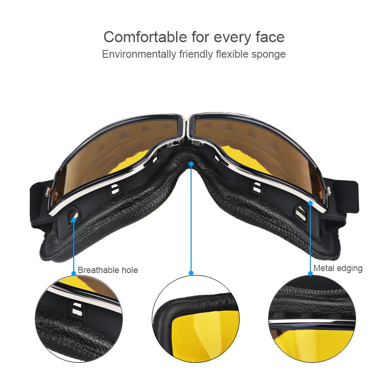 Motorcycle Goggles Foldable Glasses