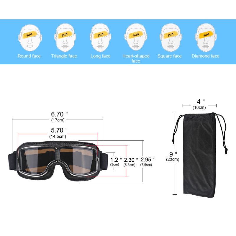 Motorcycle Goggles Foldable Glasses