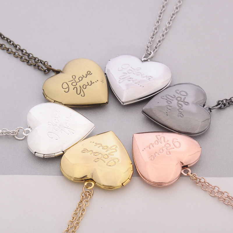 Heart Locket Necklace Fashion Jewelry