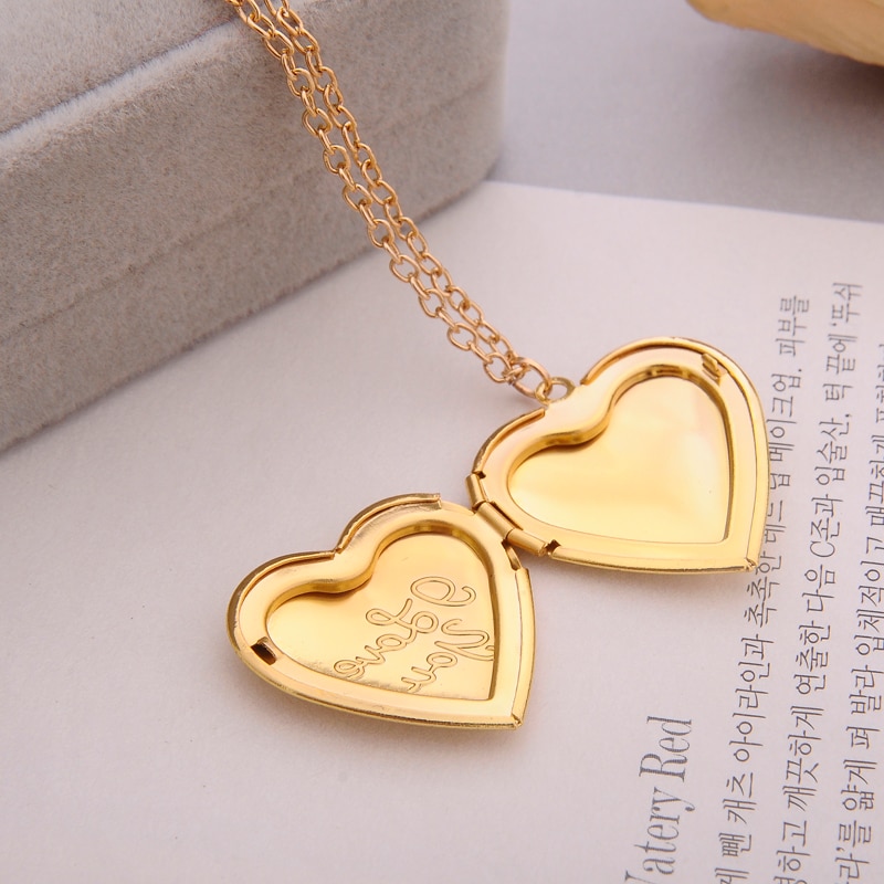 Heart Locket Necklace Fashion Jewelry