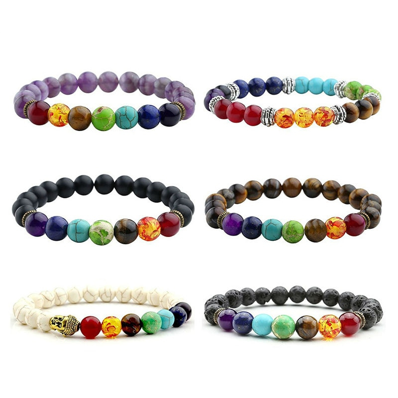 Chakra Stones Bracelet Healing Beads