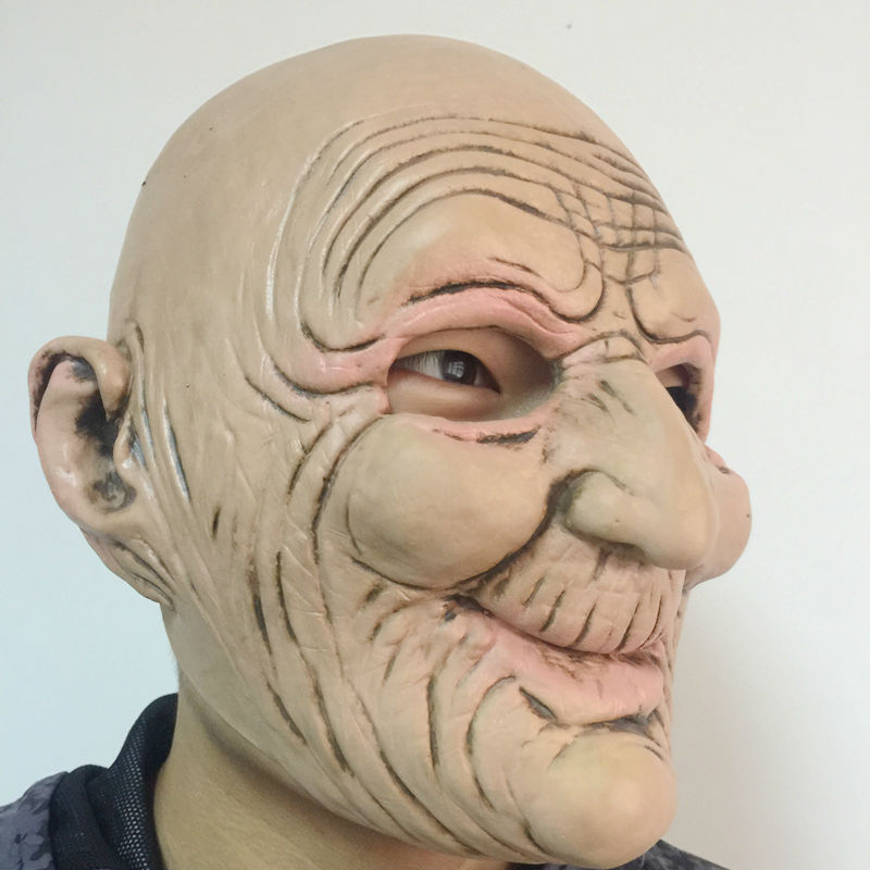 Old Man Mask Halloween Props