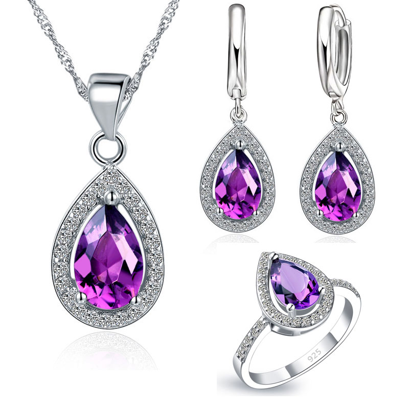 Costume Jewelry Necklace Earrings Ring Set