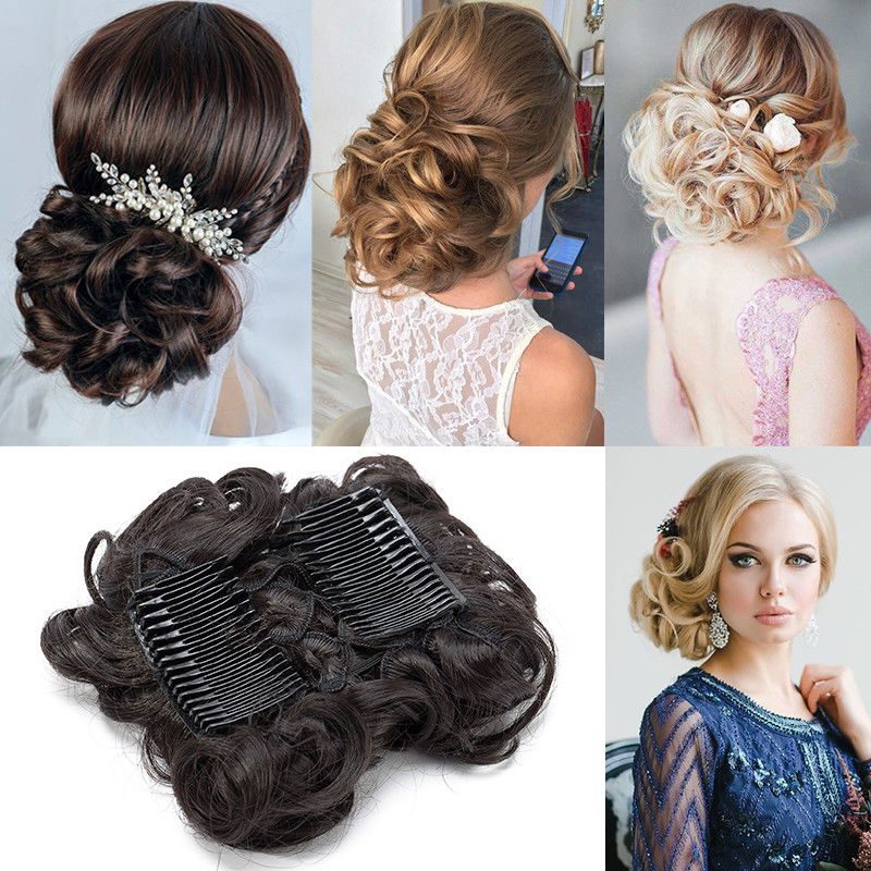 Clip In Hair Extensions Comb Hair Bun