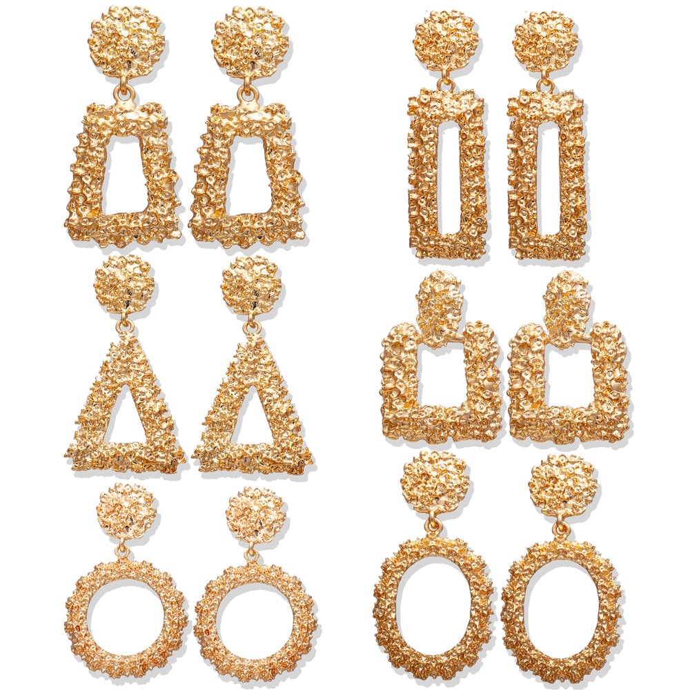 Gold Drop Earrings Fashionable Accessory