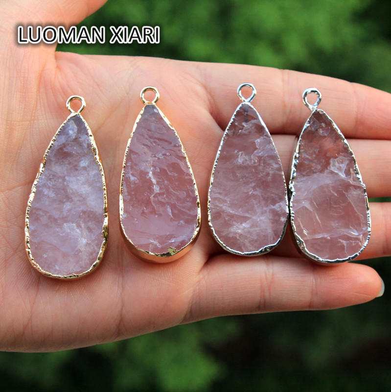 Rose Quartz Necklace Crystal Pendant