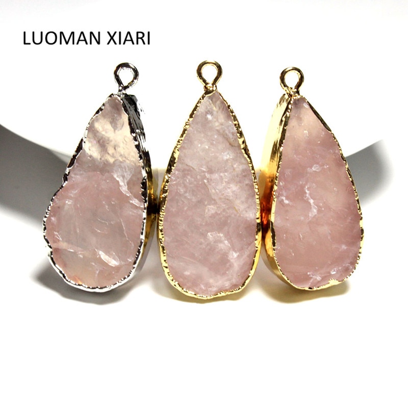 Rose Quartz Necklace Crystal Pendant