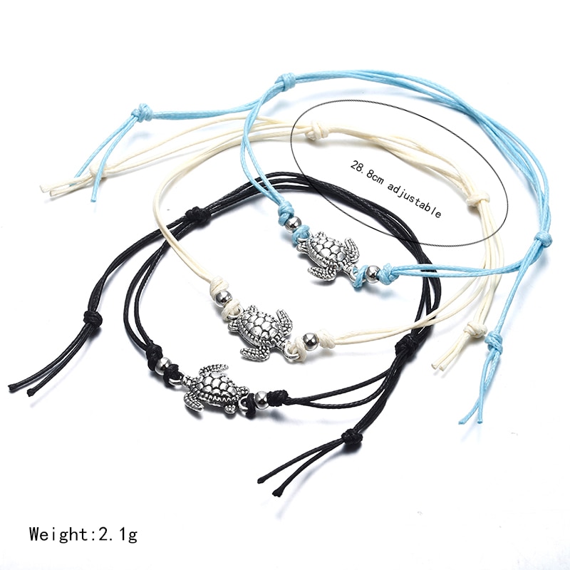 Ankle Bracelet with Turtle Charm