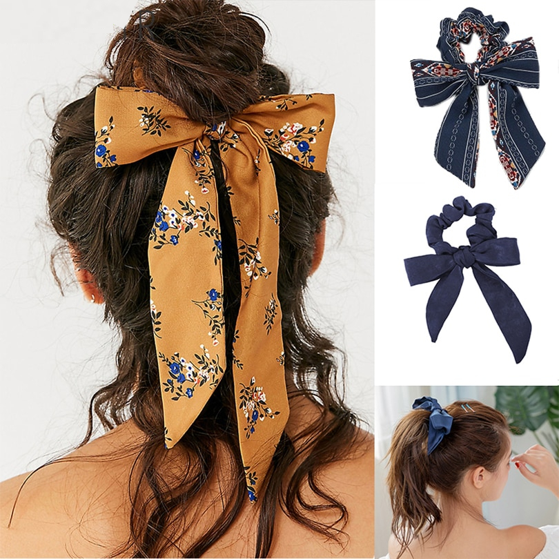 Hair Scrunchies Ribbon Hair Streamer