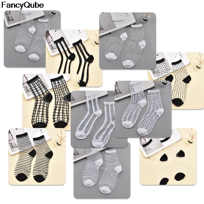 Womens Socks Sheer Mesh Pair