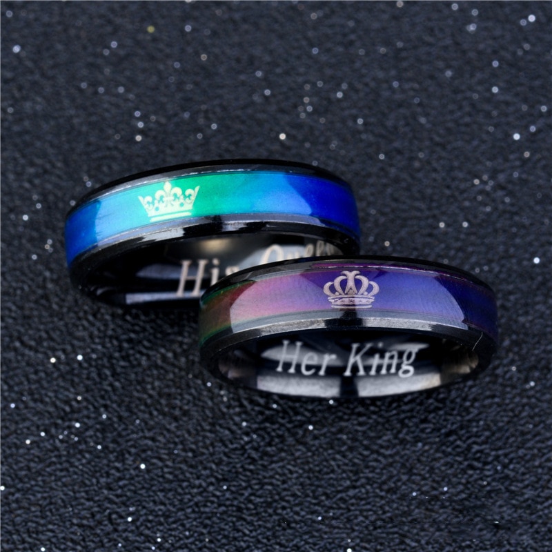 Mood Ring Promise Band For Couple