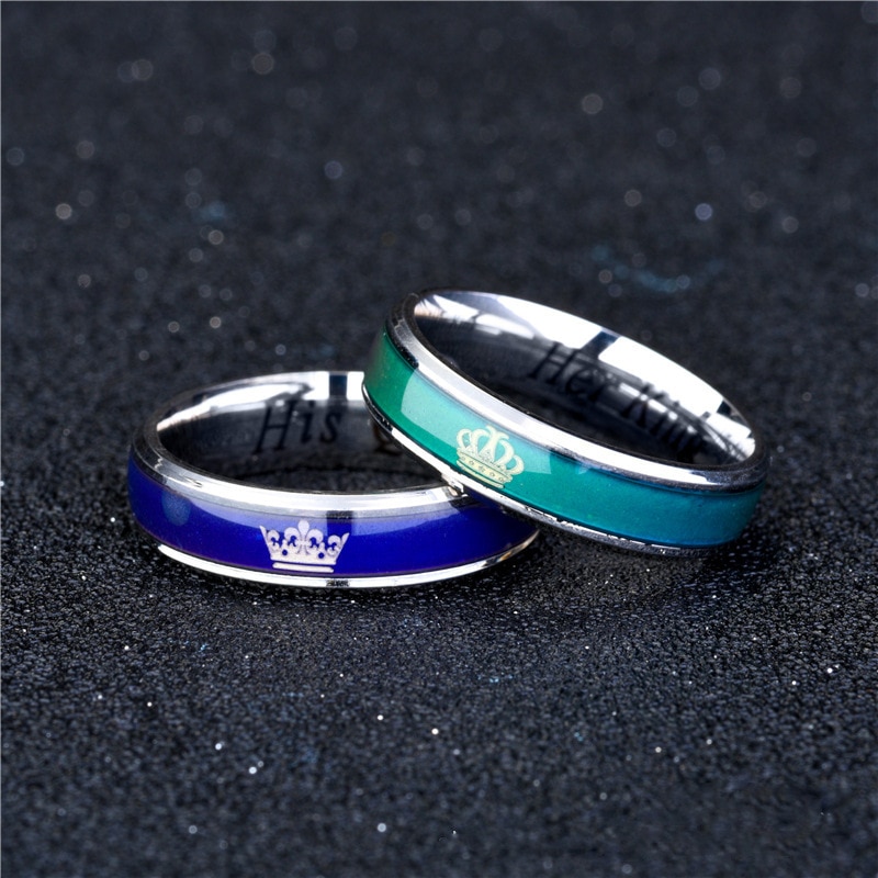 Mood Ring Promise Band For Couple