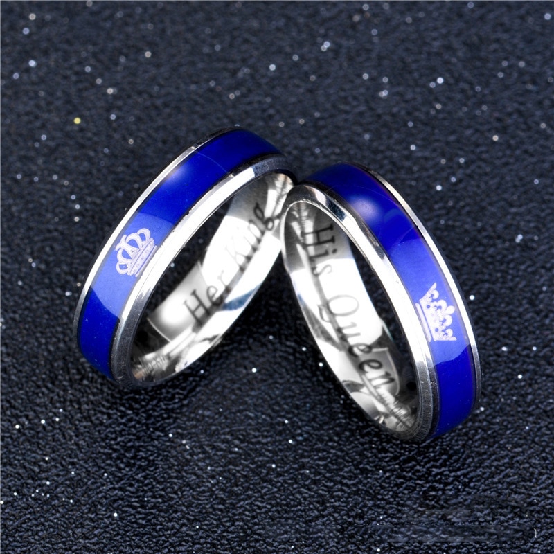 Mood Ring Promise Band For Couple