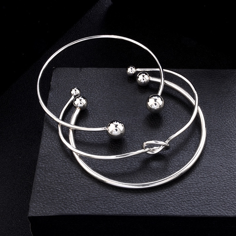 Silver Bangles Fashion Bracelets