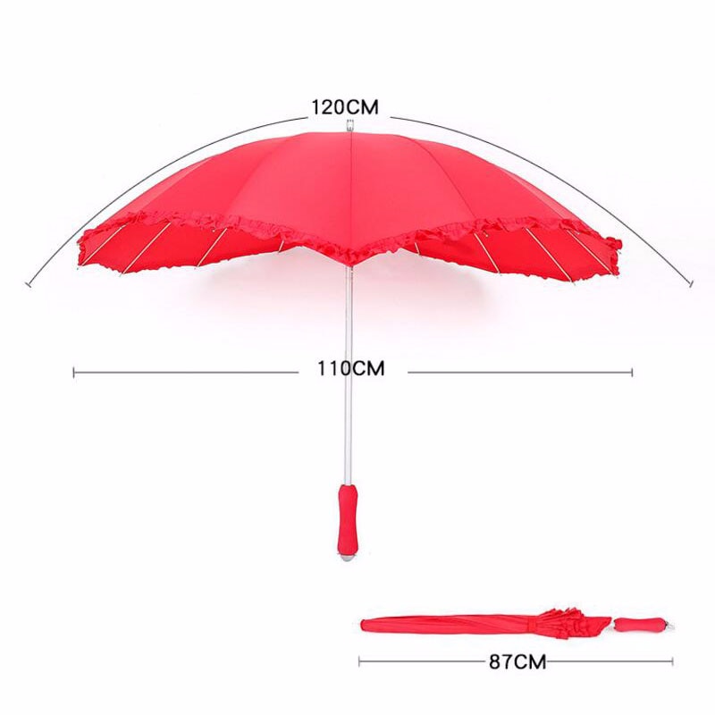 Red Umbrella Heart-Shaped Design