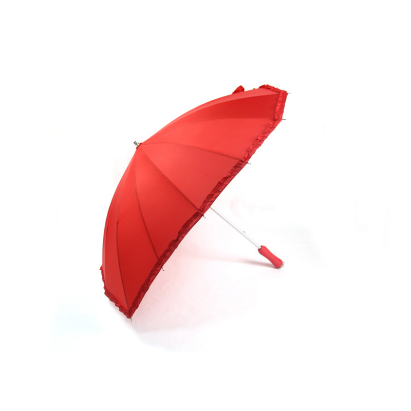 Red Umbrella Heart-Shaped Design