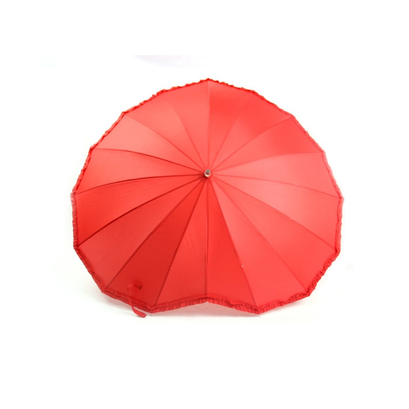 Red Umbrella Heart-Shaped Design