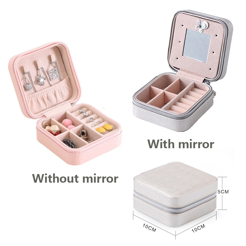 Mirror Jewelry Box Accessories Organizer