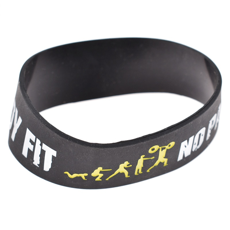 Rubber Bracelet ‘No Pain No Gain’ Motivational Print