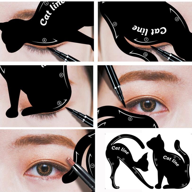 Eyeliner Stencil 2PCS Cat Design